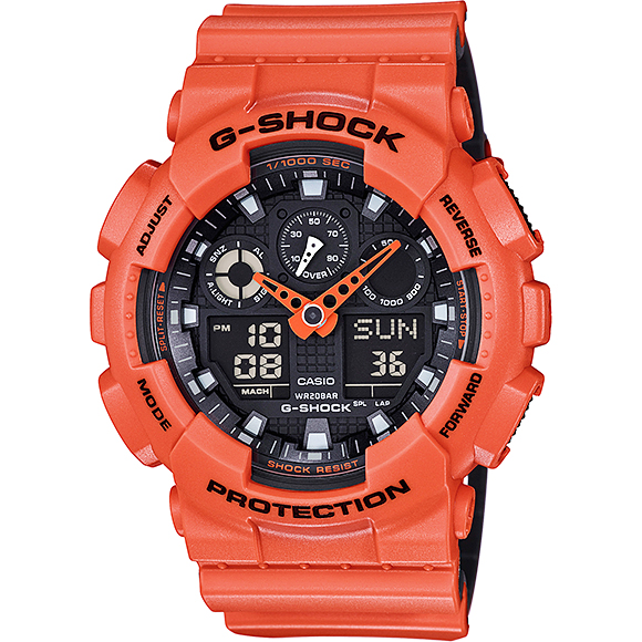 CASIO G-SHOCK นาฬิกาข้อมือผู้ชาย สายเรซิ่น รุ่น Limited Edition  GA-100L-4A