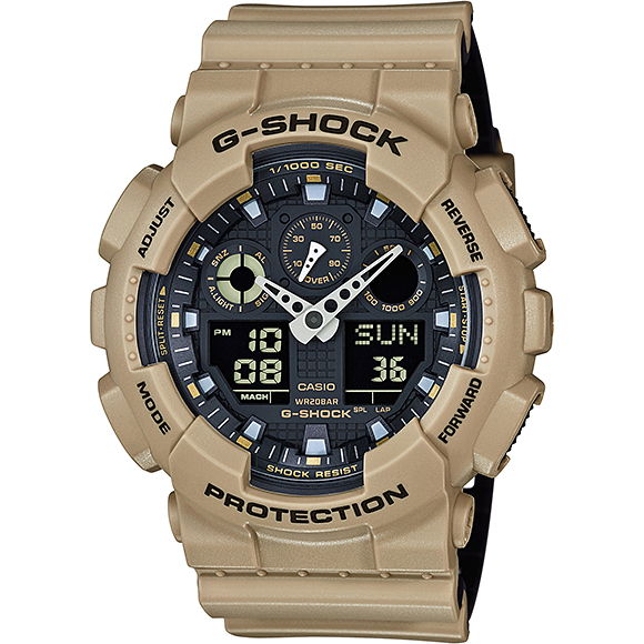 CASIO G-SHOCK นาฬิกาข้อมือผู้ชาย สายเรซิ่น รุ่น Limited Edition  GA-100L-8A