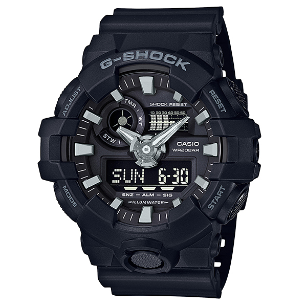 Casio G-shock (ประกันCMG) นาฬิกาข้อมือชาย สายเรซิ่น รุ่น GA-700-1BDR 
