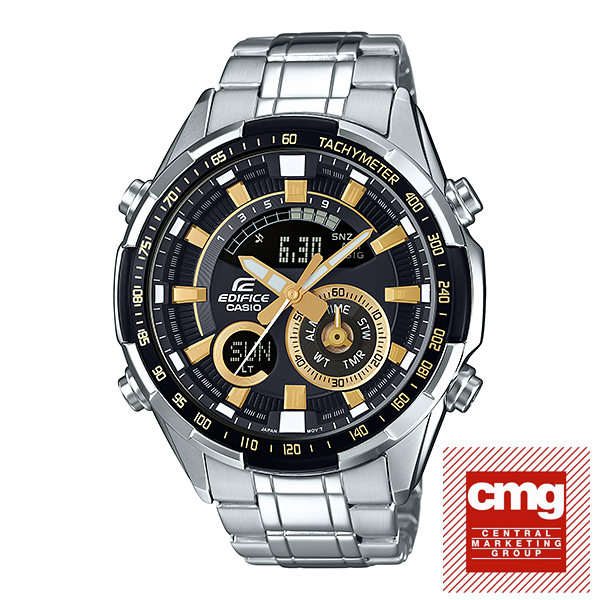Casio Edifice  นาฬิกาข้อมือสุภาพบุรุษ 2 ระบบ สายแสตนเลส รุ่น ERA-600D-1A9VUDF  (ประกันศูนย์เซ็นทรัล1ปี)  