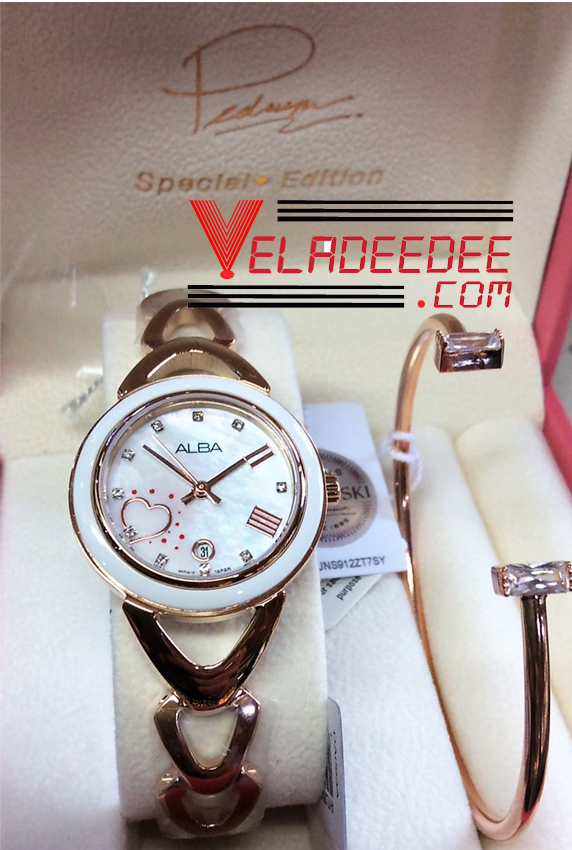 ALBA Crystal modern ladies นาฬิกาข้อมือหญิง Special Edition only at Thailand 850 เรือน รุ่น AH7L38X1 (PinkGold)