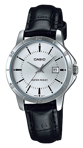 Casio นาฬิกาข้อมือหญิง สีขาว สายหนัง รุ่น LTP-V004L-7AUDF