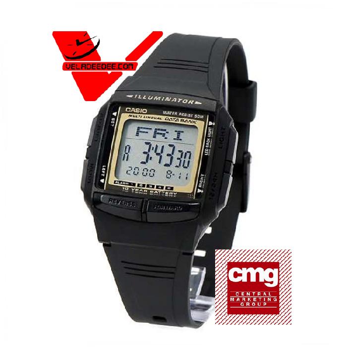  Casio Data Bank นาฬิกาข้อมือ สายเรซิ่น รุ่น DB-36-9AVDF  (ประกัน CMG ศูนย์เซ็นทรัล1ปี ) - Black