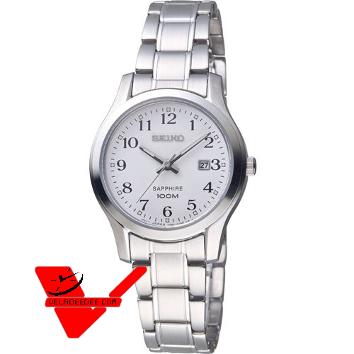 Seiko Sapphire glass นาฬิกาข้อมือผู้หญิง สายสแตนเลส รุ่น SXDG89P1