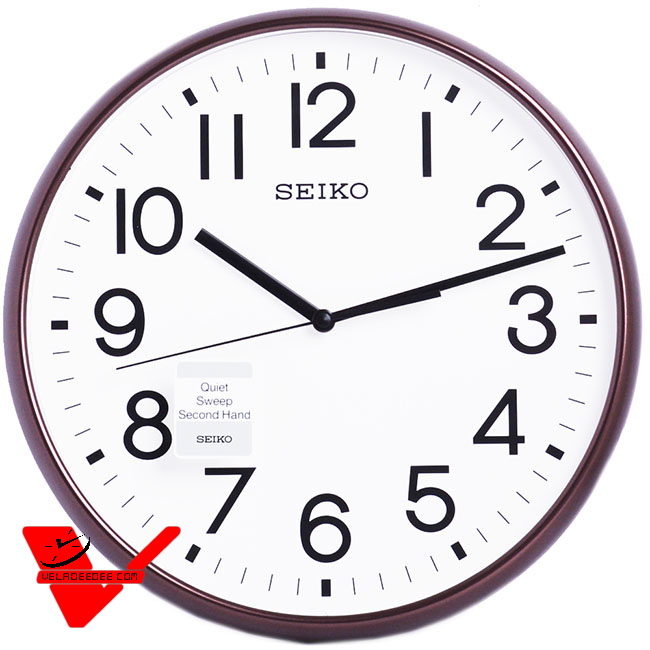 Seiko นาฬิกาแขวนเครื่องเดินเรียบไร้เสียงรบกวน ขนาดใหญ่ แนววินเทจ รุ่น QXA677B