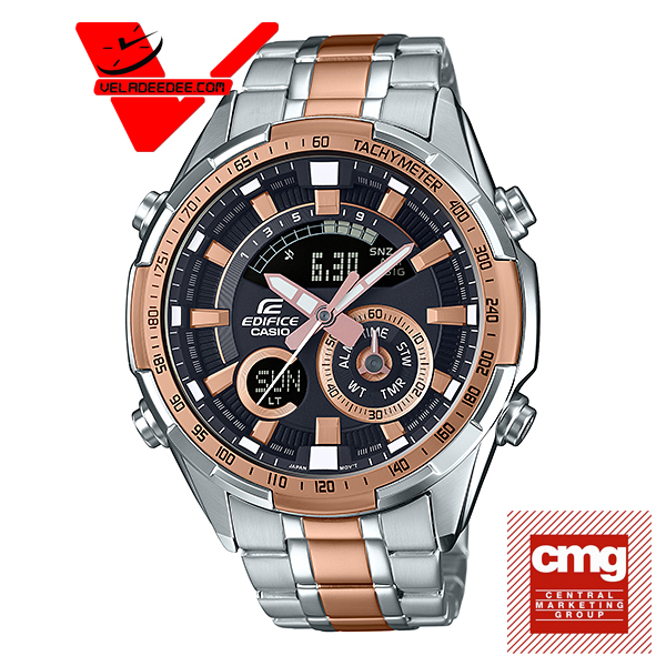  Casio Edifice นาฬิกาข้อมือสุภาพบุรุษ 2 ระบบ สายแสตนเลส รุ่น ERA-600SG-1A9VUDF  (ประกันศูนย์เซ็นทรัล1ปี) 