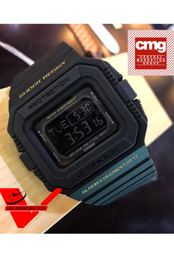 CASIO G-SHOCK นาฬิกาข้อมือ สายเรซิ่น รุ่น MADE IN JAPAN  DW-D5500-1BJF (ประกันศูนย์เซ็นทรัล1ปี)
