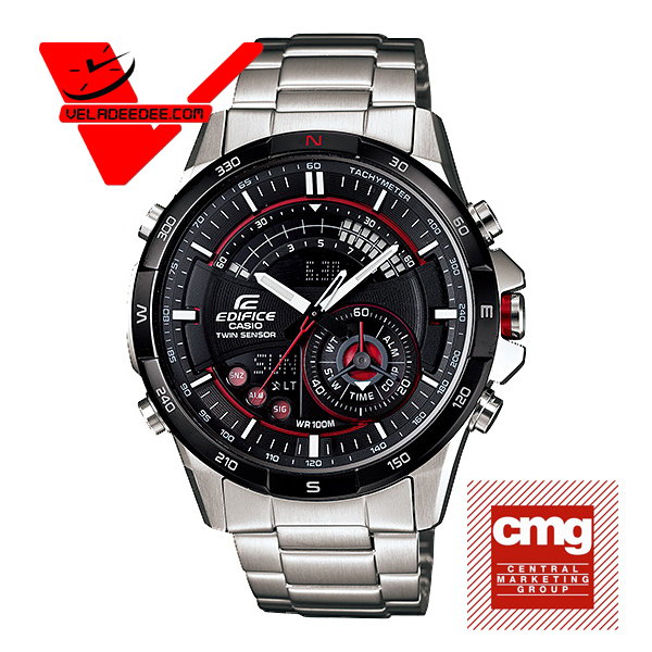 Casio Edifice นาฬิกาข้อมือสุภาพบุรุษ 2 ระบบ สายแสตนเลส รุ่น ERA-200DB-1AVDR (ประกัน CMG ศูนย์เซ็นทรัล1)