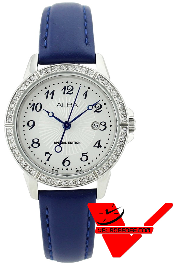 ALBA Crystal Swarovski Special Edition นาฬิกาข้อมือหญิง สายหนัง รุ่น รุ่น AH7H95X