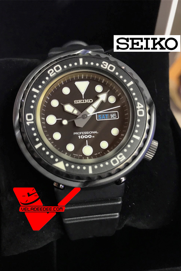 SEIKO Tuna Marinemaster Titanium  DIVER 1000M (made in Japan) นาฬิกาข้อมือผู้ชาย สายยางยูริเทน รุ่น S23619J1