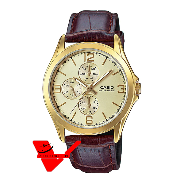 Casio Standard นาฬิกาข้อมือสุภาพบุรุษ สายหนัง รุ่น MTP-V301GL-9A