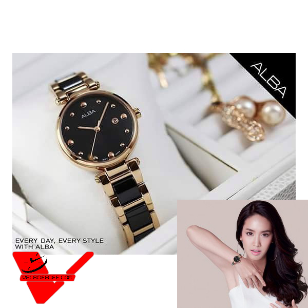 ALBA modern ladies นาฬิกาข้อมือหญิง รุ่น AH7H06X1 (PinkGold)