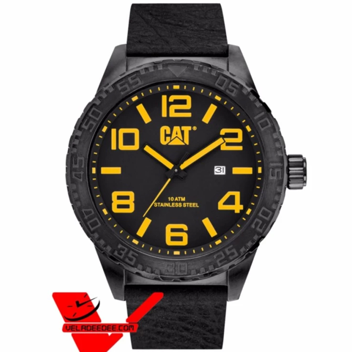 Caterpillar WATCHES (CAT) นาฬิกาข้อมือชาย สายหนังแท้ รุ่น NH.161.34.137