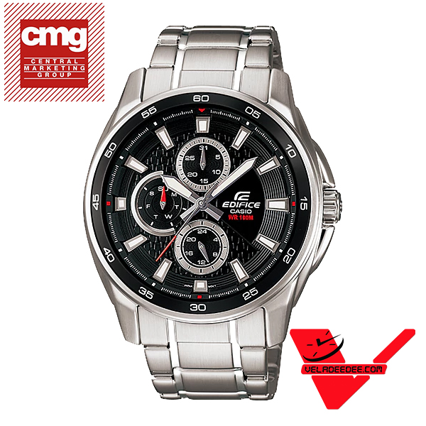 Casio Edifice นาฬิกาข้อมือผู้ชาย สายสแตนเลส (ประกัน CMG ศูนย์เซ็นทรัล1) รุ่น EF-334D-1AV