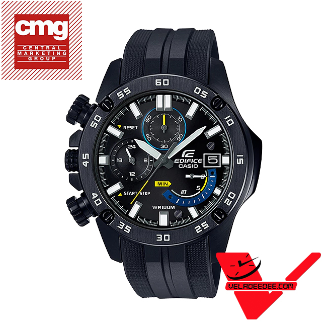 Casio Edifice นาฬิกาข้อมือผู้ชาย สายเรซิน (ประกัน CMG ศูนย์เซ็นทรัล1) รุ่น EFR-558BP-1AV