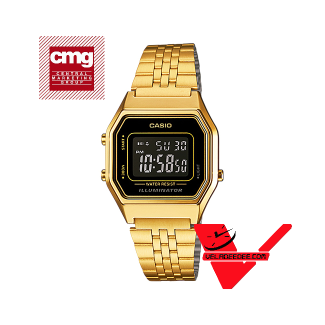 นาฬิกา Casio (คาสิโอ) Standard Lady Digital นาฬิกาข้อมือ สายสแตนเลส รุ่น LA680WGA-1BDF 