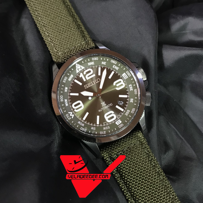 SEIKO PROSPEX LAND Sport Automatic นาฬิกาข้อมือผู้ชาย สายผ้านาโต้ รุ่น SRPC33K1