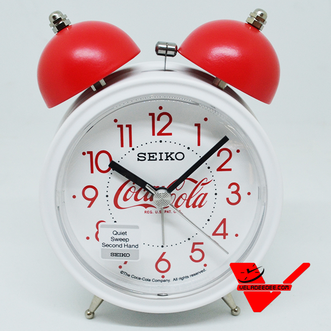  นาฬิกาปลุก เครื่องเดินเรียบไร้เสียงรบกวน SEIKO Coca-Cola รุ่น QHK905W