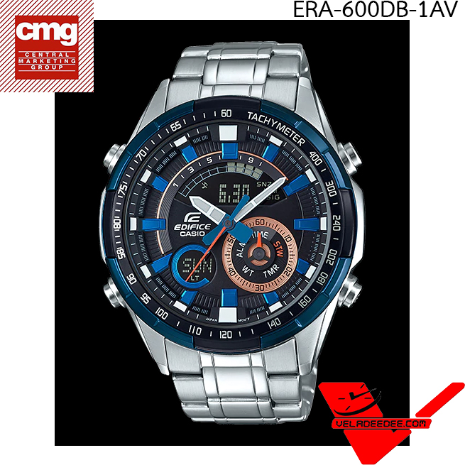 Casio Edifice นาฬิกาข้อมือสุภาพบุรุษ สายแสตนเลส รุ่น ERA-600DB-1AV
