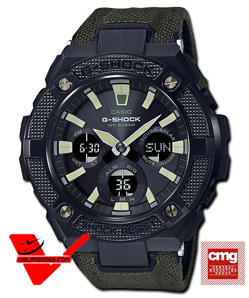 Casio G-shock G-STEEL นาฬิกาข้อมือชาย (ประกัน CMG) สายผ้าสายหนังทนทาน รุ่น GST-S130BC-1A3