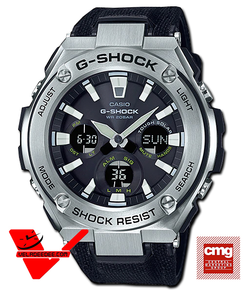 Casio G-shock G-STEEL นาฬิกาข้อมือชาย (ประกัน CMG) สายผ้าสายหนังทนทาน รุ่น GST-S130C-1A