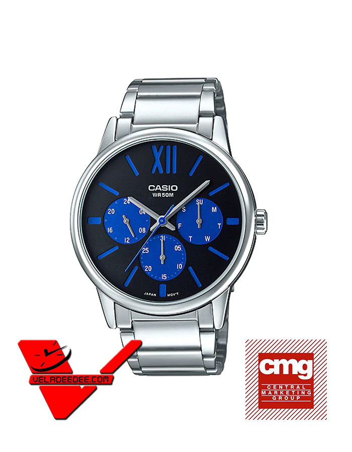 Casio Standard (ประกันCMG) นาฬิกาข้อมือชาย สายสแตนเลส สีทอง รุ่น MTP-E312D-1B2VDF