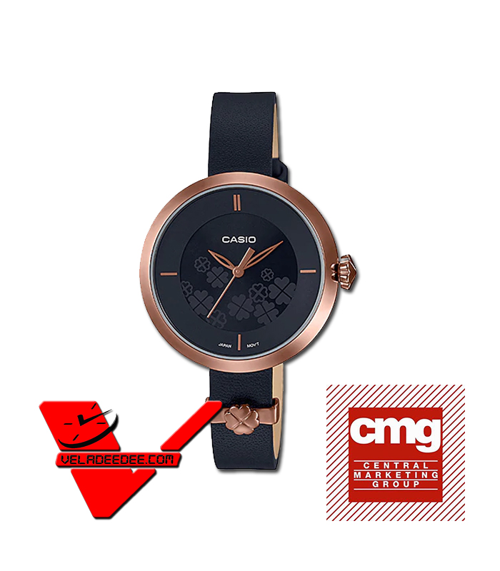 Casio Standard นาฬิกาข้อมือสุภาพสตรี(ประกันCMG) สายหนังสีดำ รุ่น LTP-E154RL-1ADF