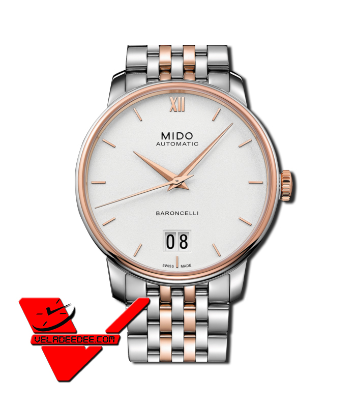 นาฬิกาผู้ชาย Mido Baroncelli III Big Date Automatic รุ่น M027.426.22.018.00