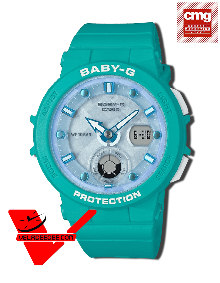 Casio Baby-G (ประกัน CMG ศูนย์เซ็นทรัล 1 ปี) นาฬิกาข้อมือผู้หญิง สายเรซิ่น รุ่น BGA-250-2ADR
