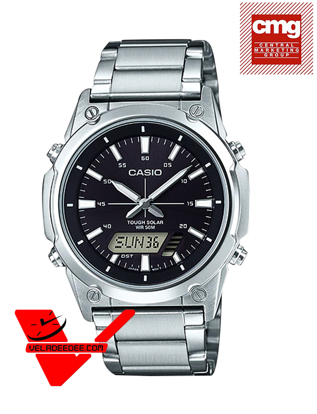 Casio Standard นาฬิกาข้อมือชาย สายสแตนเลส (ประกันCMG) รุ่น AMW-S820D-1A
