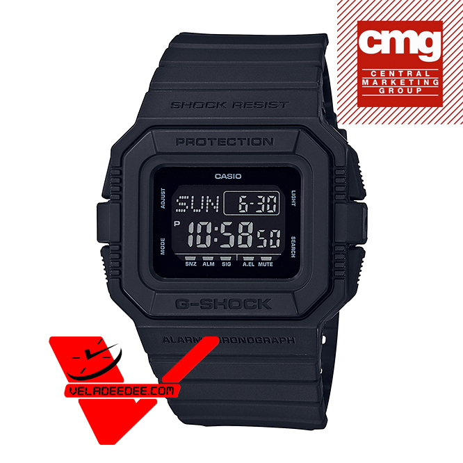 Casio G-shock รุ่นสีพิเศษ  นาฬิกาข้อมือชาย  สายเรซิ่น (ประกัน CMG ศูนย์เซ็นทรัล 1 ปี) รุ่น DW-D5500BB-1DR