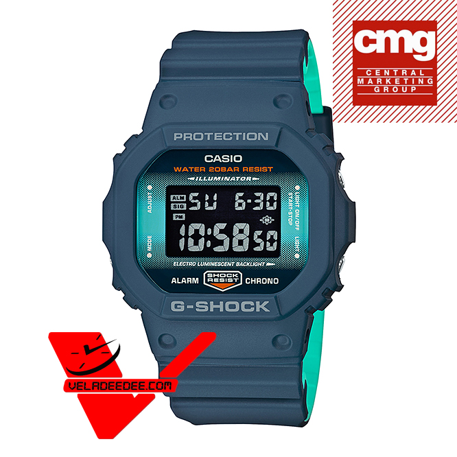 Casio G-shock รุ่นสีพิเศษ นาฬิกาข้อมือชาย สายเรซิ่น (ประกัน CMG ศูนย์เซ็นทรัล 1 ปี) รุ่น DW-5600CC-2DR
