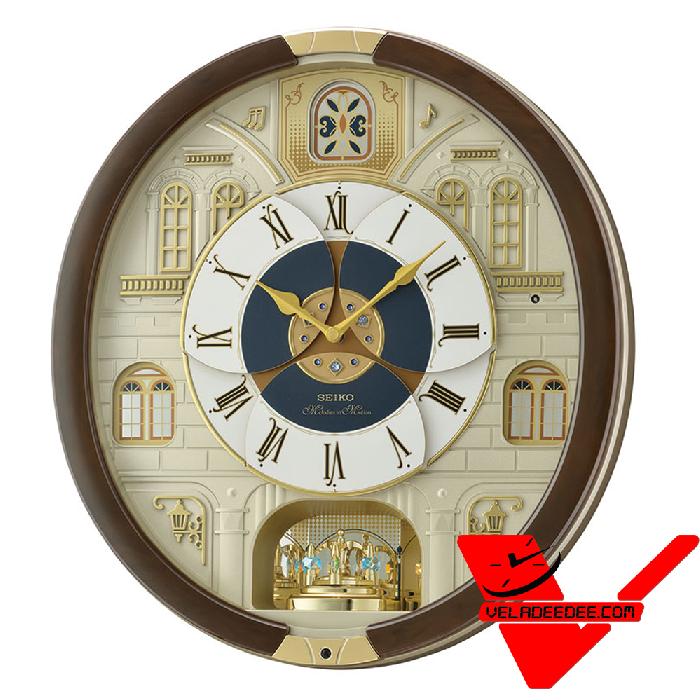 veladeedee.com นาฬิกาแขวน SEIKO เสียงดนตรี Hi-Fi หน้าปัดที่เคลื่อนไหวตามจังหวะดนตรี รุ่น QXM371B