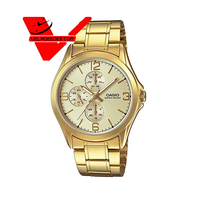 Casio Standard นาฬิกาข้อมือสุภาพบุรุษ สายสายแสตนเลสแท้ รุ่น MTP-V301G-9A