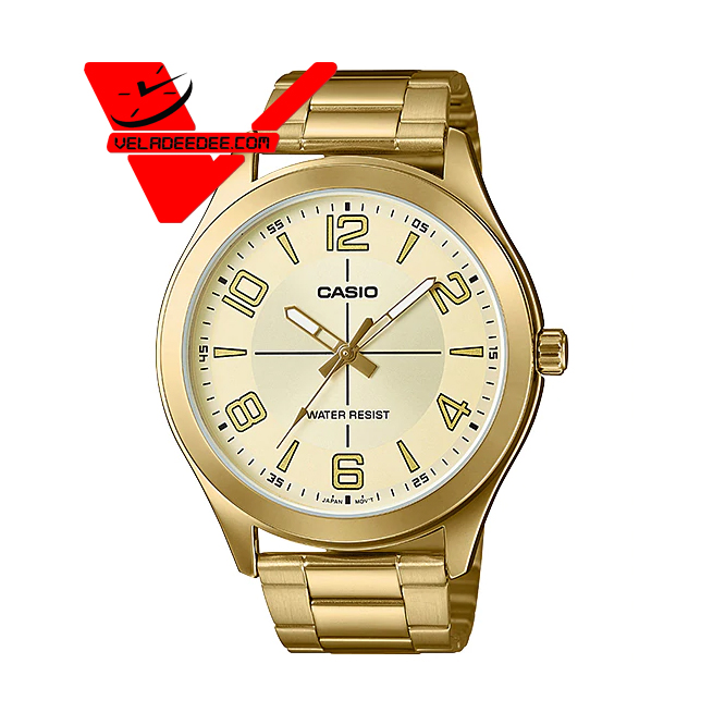 Casio Standard นาฬิกาข้อมือสุภาพบุรุษ สายสายแสตนเลสแท้ รุ่น MTP-VX01G-9B