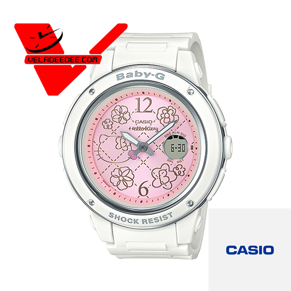 Casio Baby-G Hello Kitty (ประกัน CMG ศูนย์เซ็นทรัล 1 ปี) นาฬิกาข้อมือผู้หญิง สายเรซิ่น  รุ่น ลิมิเต็ด BGA-150KT-7B 
