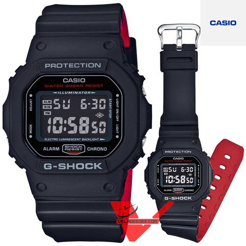 CASIO G-SHOCK Black & Red  นาฬิกาข้อมือ สายเรซิ่น รุ่น Limited Edition DW-5600HR-1