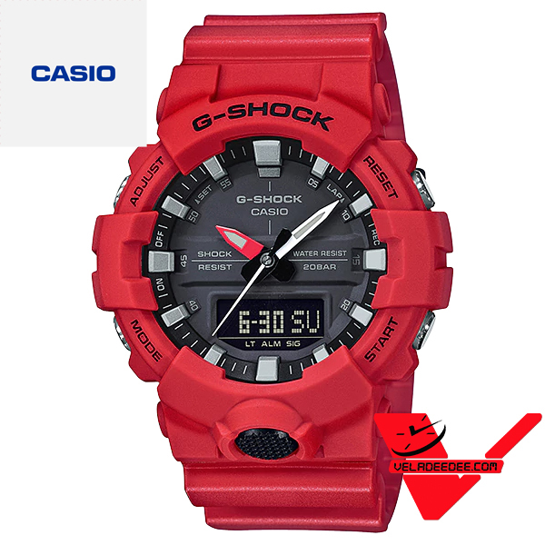 Casio G-shock (ประกันCMG) นาฬิกาข้อมือชาย 2 ระบบ สายเรซิ่น รุ่น GA-800-4A