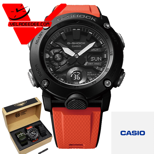veladeedee.com CASIO G-SHOCK นาฬิกาข้อมือชาย สายเรซิ่น (ประกัน CMG ศูนย์เซ็นทรัล 1 ปี) รุ่น GA-2000E-4