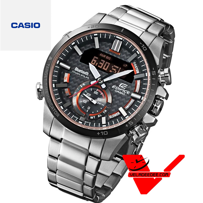Veladeedee Casio Edifice Bluetooth นาฬิกาข้อมือ สายสแตนเลส รุ่น ECB-800DB-1A (ประกัน CMG ศูนย์เซ็นทรัล)