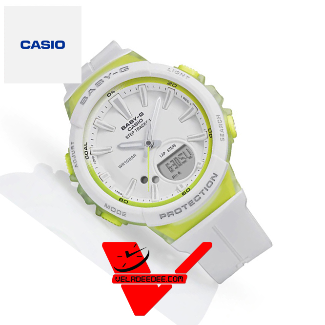 Casio Baby-G FOR RUNNING SERIES (ซีรีย์เพื่อนักวิ่ง) (ประกันCMG) นาฬิกาข้อมือผู้หญิง สายเรซิ่น รุ่น BGS-100-7A2