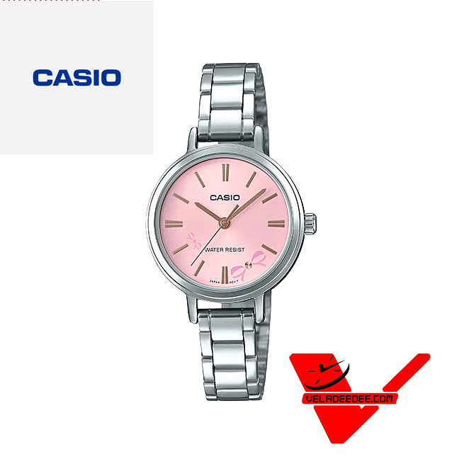  Casio Standard นาฬิกาข้อมือสุภาพสตรี(ประกันCMG) สายสแตนเลส รุ่น LTP-E146D-4A