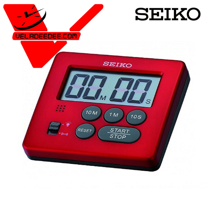 SEIKO DIGITAL TIMER นาฬิกาจับเวลาถอยหลัง เลือกเตือน แบบแสง หรือ แบบเสียง ได้ รุ่น QHY002R