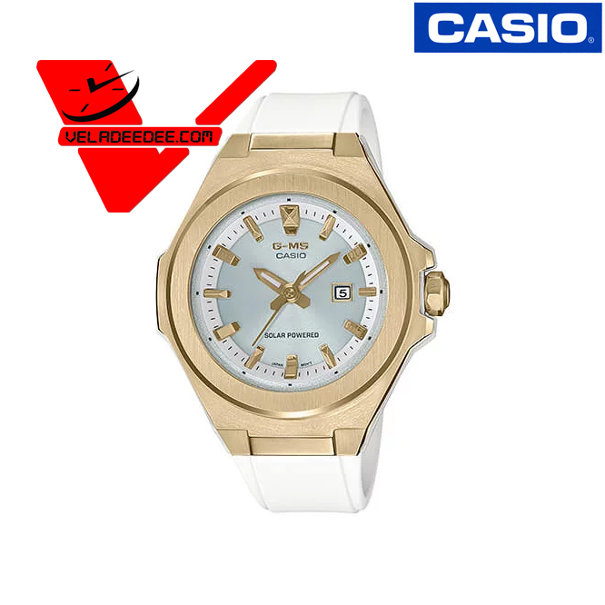 CASIO BABY-G G-MS (Tough Solar) นาฬิกาข้อมือหญิง 2 ระบบ (ประกัน CMG ศูนย์เซ็นทรัล 1 ปี) รุ่น MSG-S500G-7A (เรือนทองสายขาว)