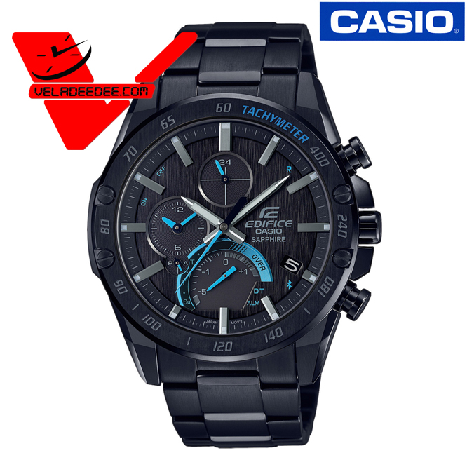 นาฬิกา Casio Edifice Bluetooth Smartphone Link นาฬิกาข้อมือ สายสแตนเลส รุ่น (ประกัน CMG ศูนย์เซ็นทรัล) กระจก Sapphire glass รุ่น EQB-1000XDC-1A