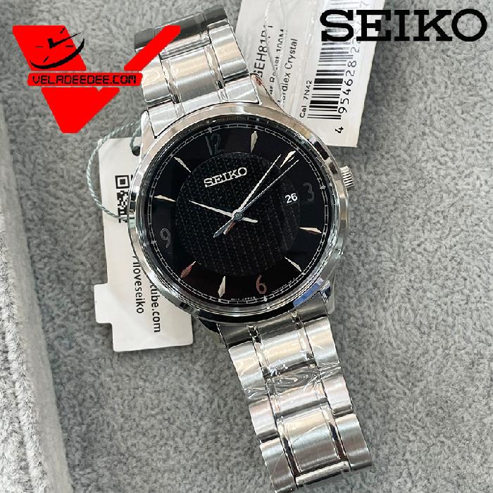  Seiko SGEH81P Quartz Sapphire Glass นาฬิกาข้อมือผู้ชาย ตัวเรือนและสายเป็นสแตนเลส รุ่น SGEH81P1 
