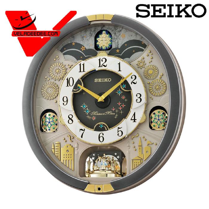 นาฬิกาแขวน SEIKO รุ่น QXM385N เสียงดนตรี Hi-Fi หน้าปัดที่เคลื่อนไหวตามจังหวะดนตรี