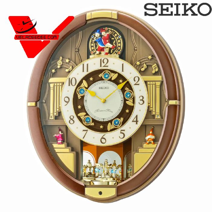Seiko นาฬิกาแขวน เสียงดนตรี Hi-Fi หน้าปัดที่เคลื่อนไหวตามจังหวะดนตรี รุ่น QXM384B - สินค้ารับประกันศูนย์ บ.ไซโก้(ประเทศไทย) จำกัด 1 ปี