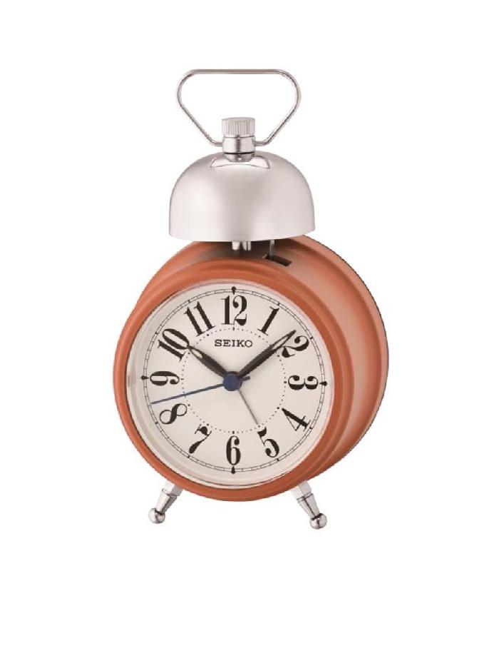 นาฬิกาปลุก  SEIKO มีไฟส่องสว่าง รุ่น QHK055B สีน้ำตาล ของแท้รับประกัน 1 ปี นาฬิกาน่ารักๆ มินิมอล เหมาะสำหรับเป็นของขวัญในทุกๆโอกาส สไตล์วินเทจ