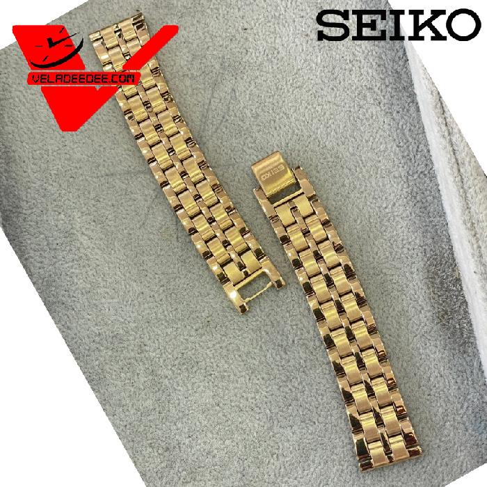 สายนาฬิกา สายแท้ ไซโก้ Seiko สายเปลี่ยนแท้ สายแสตนเลส สีทอง รุ่น หัวตรง 18 มม สินค้าใหม่ สินค้าแท้ 100%